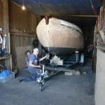 Blocking on the trailer to bring Atlanta out for final positioning.