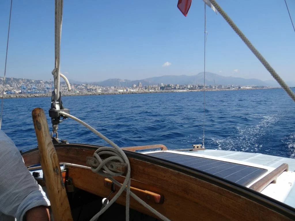 Leaving Genoa behind.