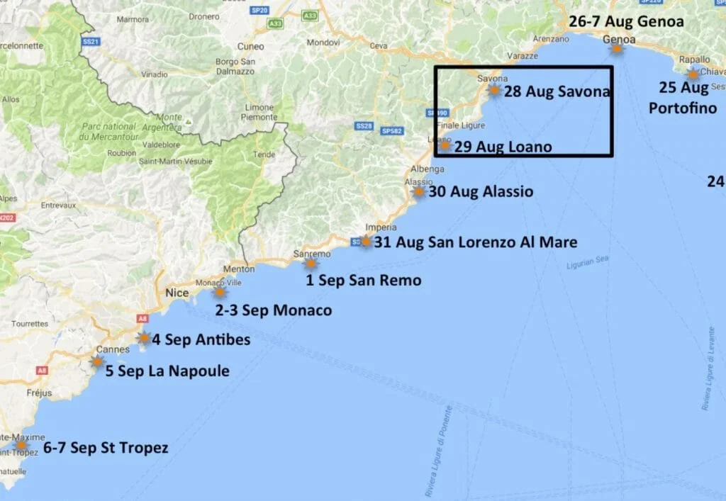 Loano was our next target stop.