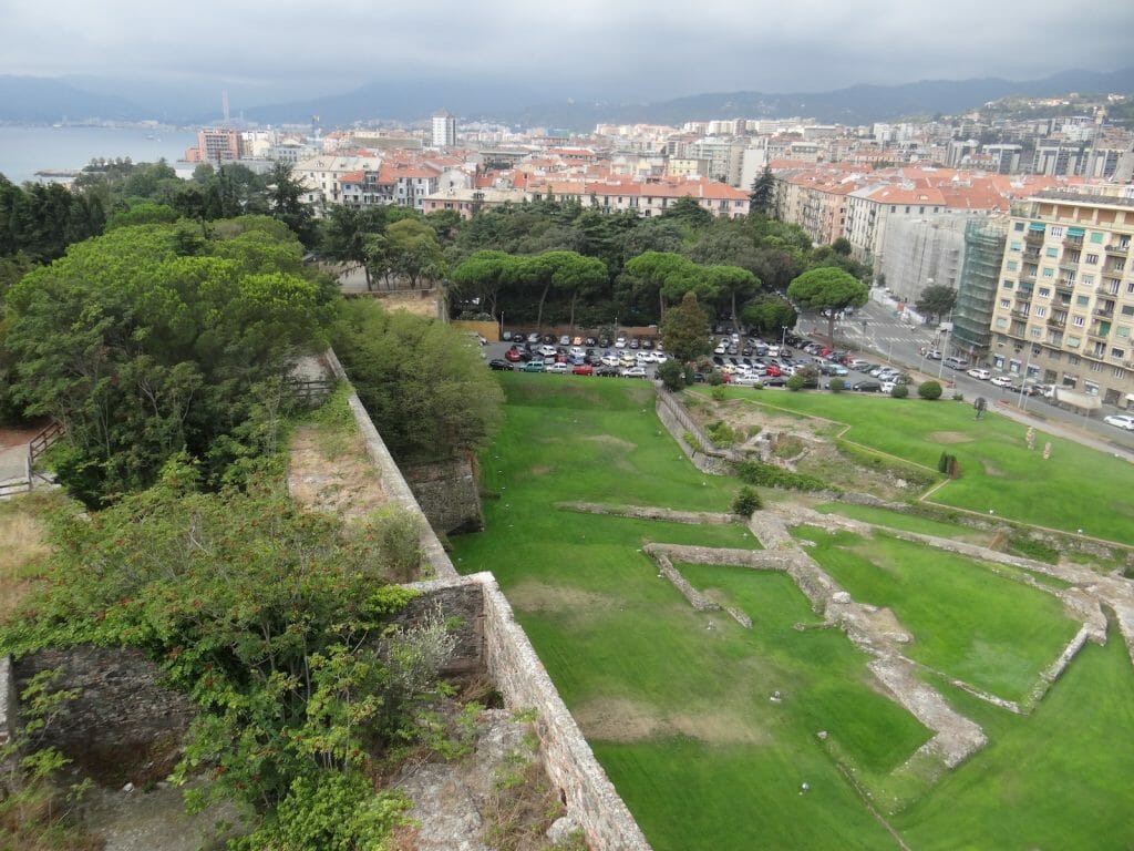 The view from the fort into Savona