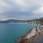 View from the chapel at the road entrance to the marina, looking toward Alassio