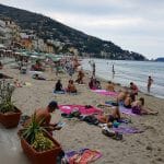 Alassio was busy but it was to prove difficult to find somewhere to eat.