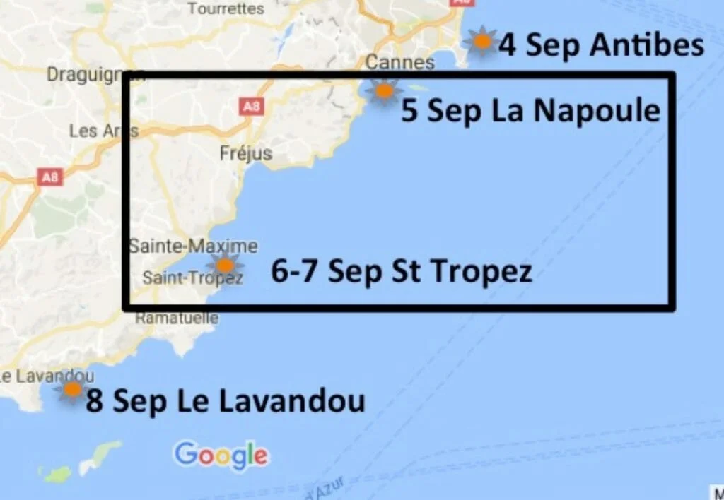 We were all looking forward to the next stop at St Tropez