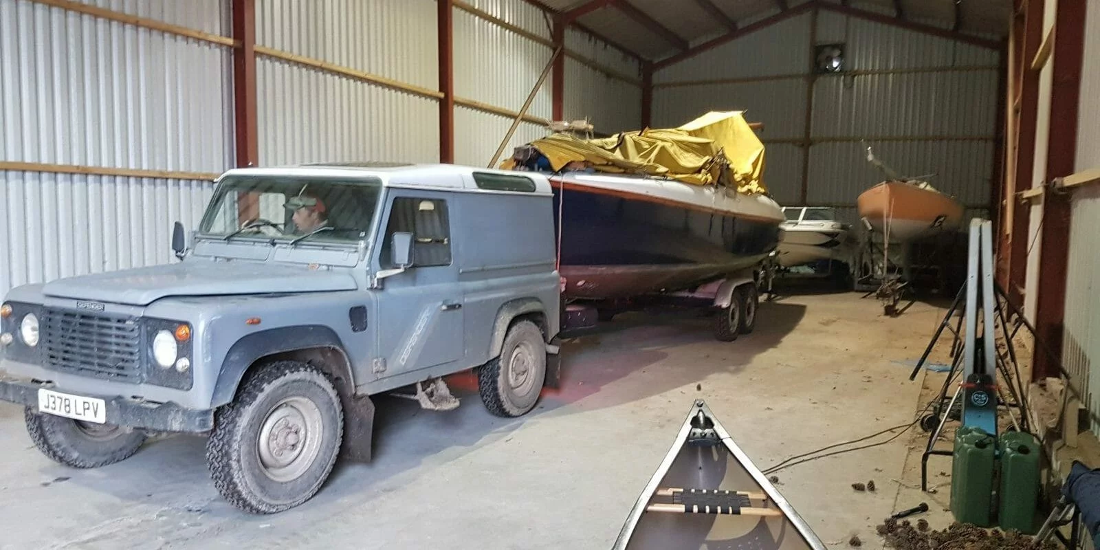 Mary positioned in her barn