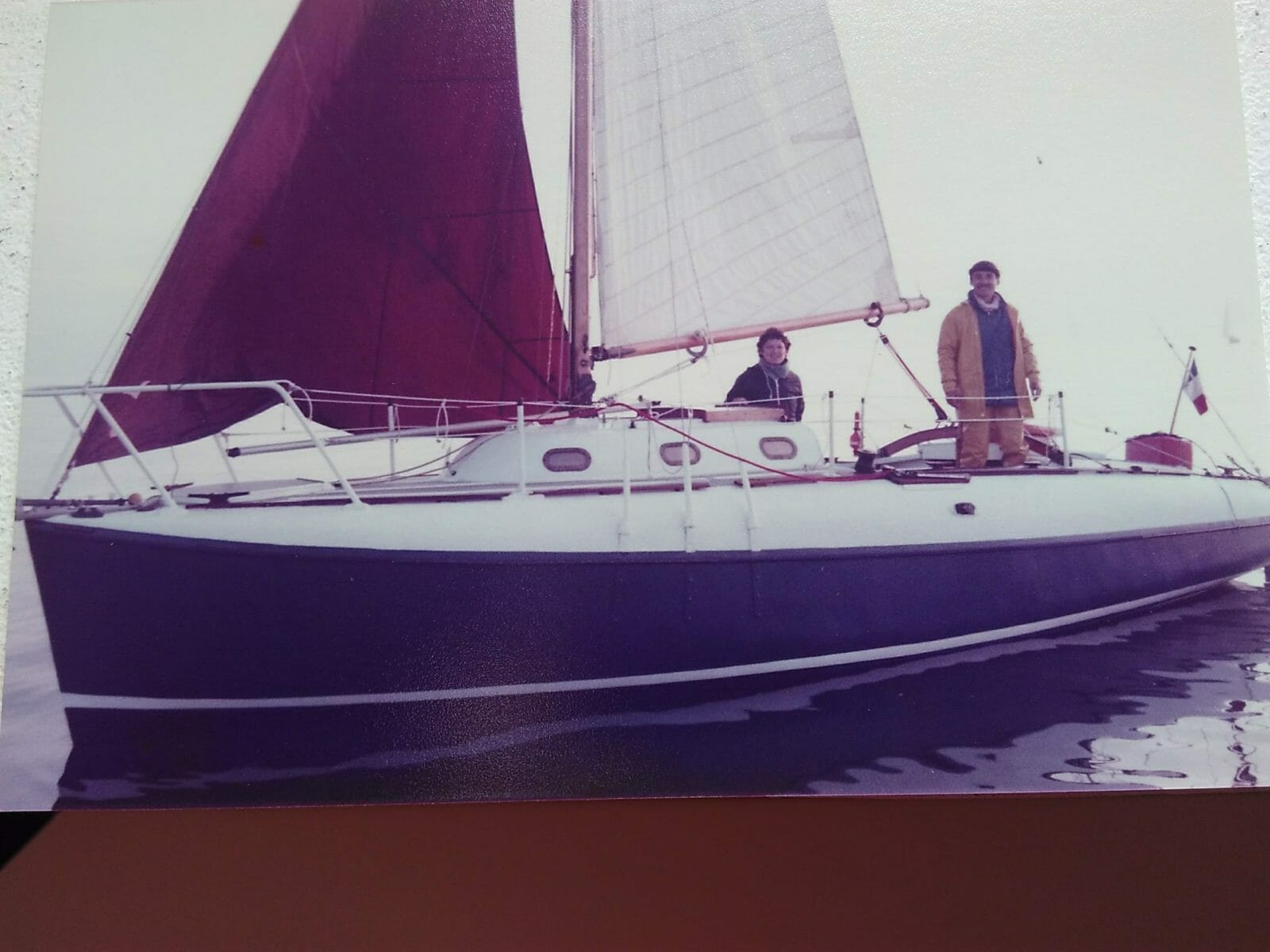 Bernard Blavier sailing A35 Scherzo in the 1980's