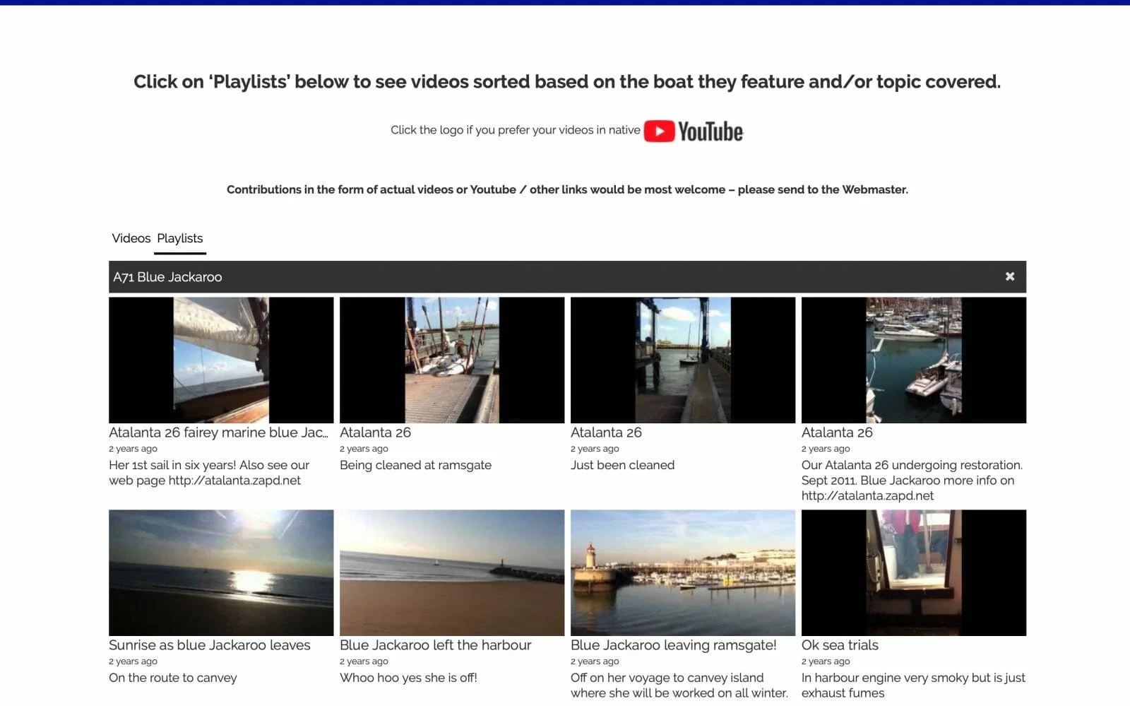 A71 Sailing Videos