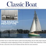 A1 features in Classic Boat with an overview of the design and her first 21st century restoration