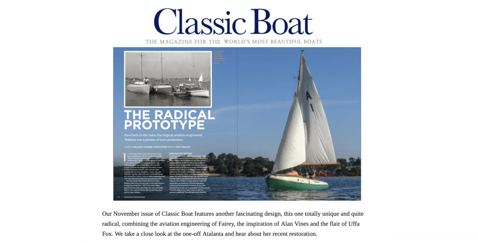 Classic Boat A1 Design and Restoration Review