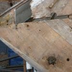 Deck at bow with fittings removed