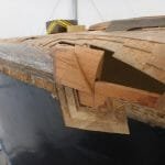 Port bow under repair