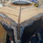 The bow deck repaired