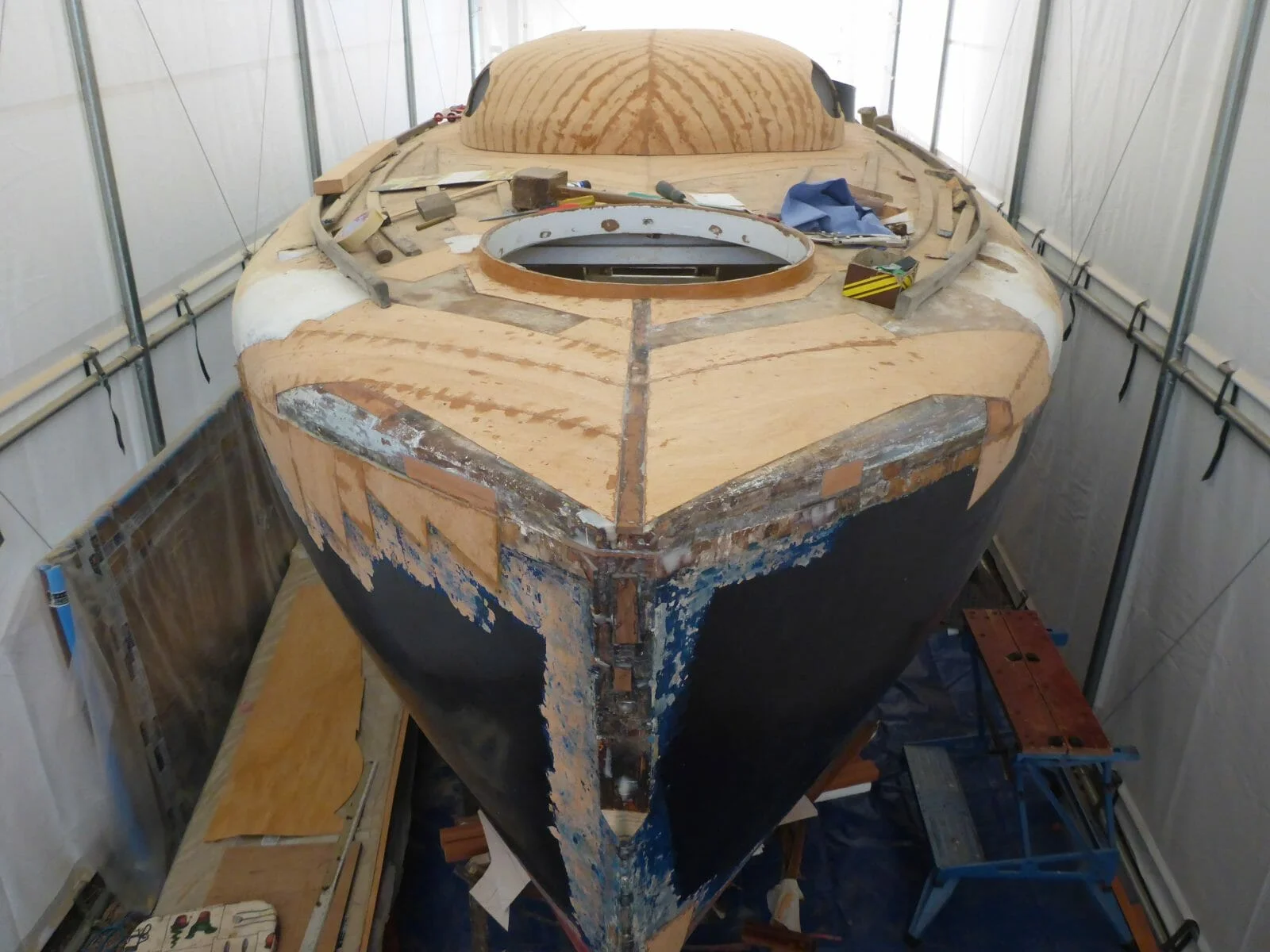 Repairs to Bluster's Bow