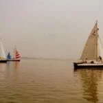 THREE atalantas at West Mersea - very light airs