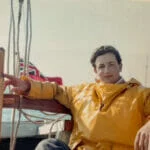 Son of the owner on the helm of T10 Calista in the early 1960s.