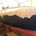 Final Repairs Under the Starboard Rubbing Strake