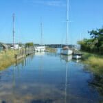 The launch site at high tide.