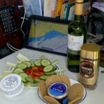 A typical lunch aboard Helene