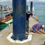 Emergency repairs? No, just mounting the nameboards