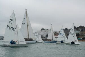 Race day 1 had little wind and a strong tide taking us away from the start line