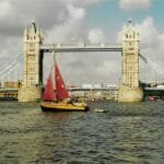 T4 Gellie and A95 Hiran visit Tower Bridge in 2001
