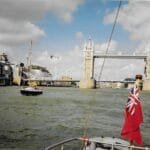 T4 Gellie and A95 Hiran visit Tower Bridge in 2001