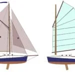 Atalanta alternate rigs - gaff and junk