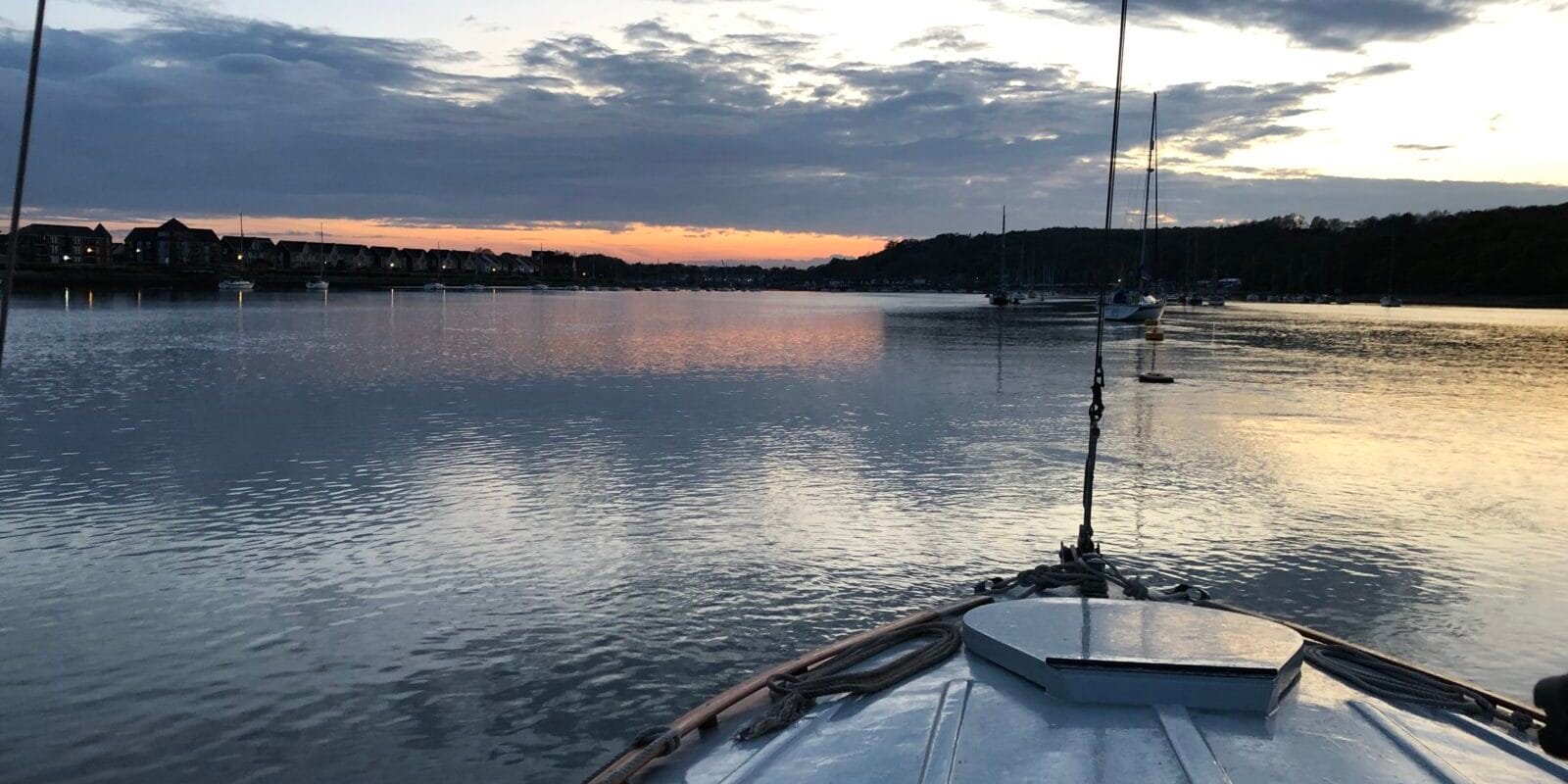 Off the Upnor shore on the way to the AOA 2025 Social at Chatham Dockyard